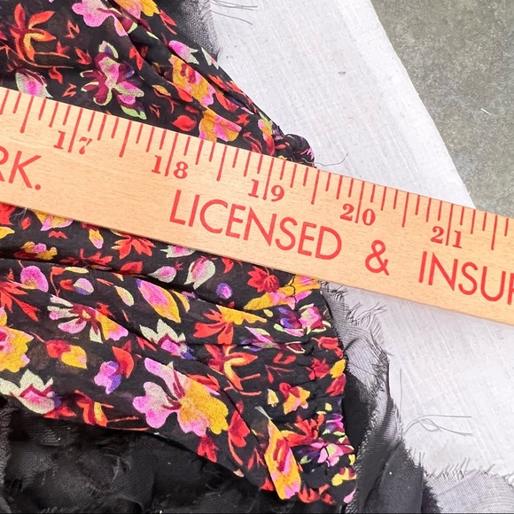 NWOT Anthropologie Floral Boho Sheer Ruffle Helene Tunic Dress Sz S Cottagecore - Picture 14 of 14